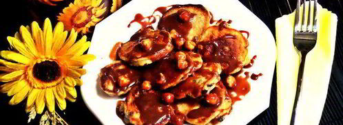 оладьи с черникой и шоколадом. Шаг 14