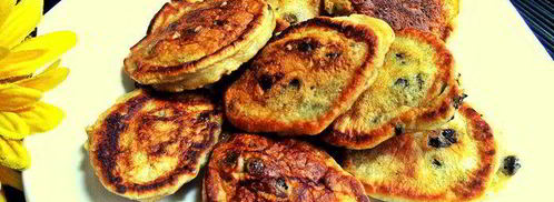 оладьи с черникой и шоколадом. Шаг 11