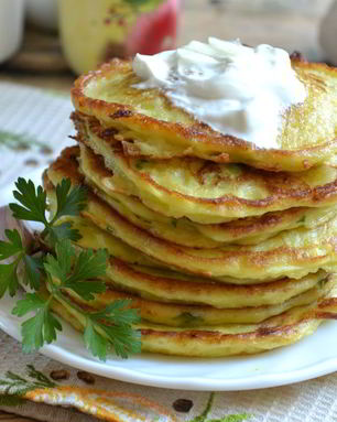 Пышные оладьи из кабачков