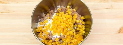 рубленые куриные оладьи с кукурузой. Шаг 8