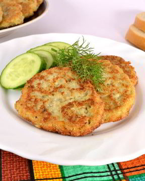 Рыбные оладьи с творогом