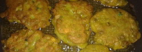 весенние оладьи с горошком и зеленым луком. Шаг 5