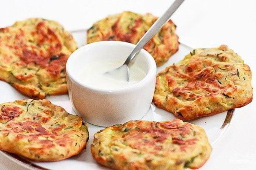 Рецепт запеченных кабачковых оладий