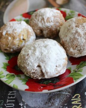 Мягкое печенье из цельнозерновой муки с яблоками и корицей