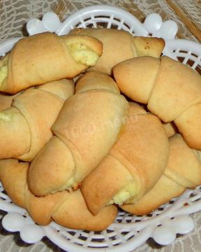 Вкусные рогалики с творогом