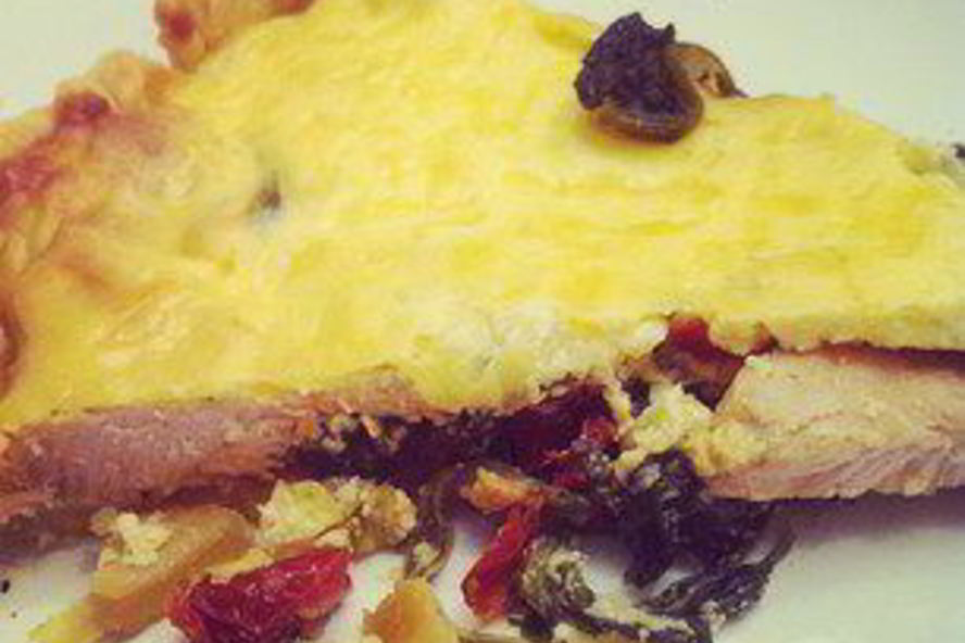 Рецепт киша с индейкой, шпинатом и рикоттой