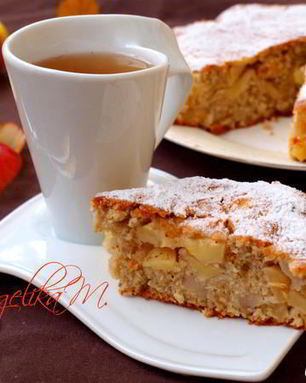 Кокосово-яблочный пирог