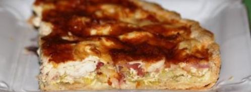 лотарингский пирог с курицей, пореем и беконом. Шаг 20