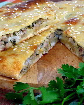 Мясной пирог на кефире