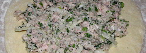 мясной пирог на кефире. Шаг 6