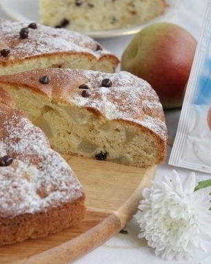 Пирог с грушей и шоколадом