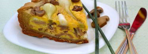 пирог с молодым луком и грибами. Шаг 8