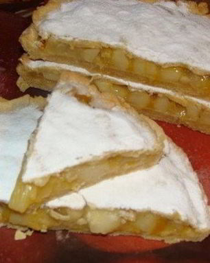 Пирог с яблоками, манго и папайей