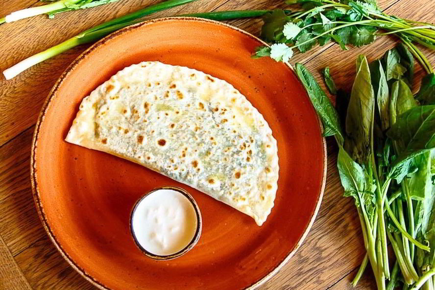 Рецепт кутабов с зеленью