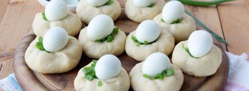 пирожки с перепелиными яйцами. Шаг 10