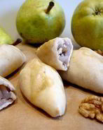 Постные пирожки на кокосовом тесте с грушево-ореховой начинкой