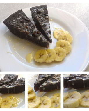 Брауни с бананом и сгущеным молоком