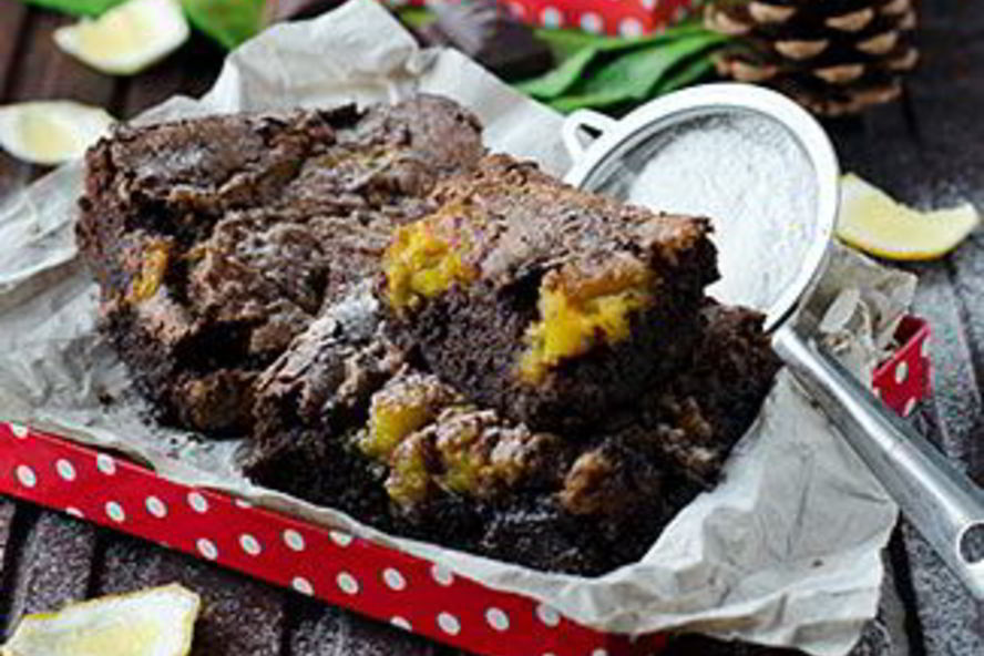 Рецепт брауни с лимонным курдом