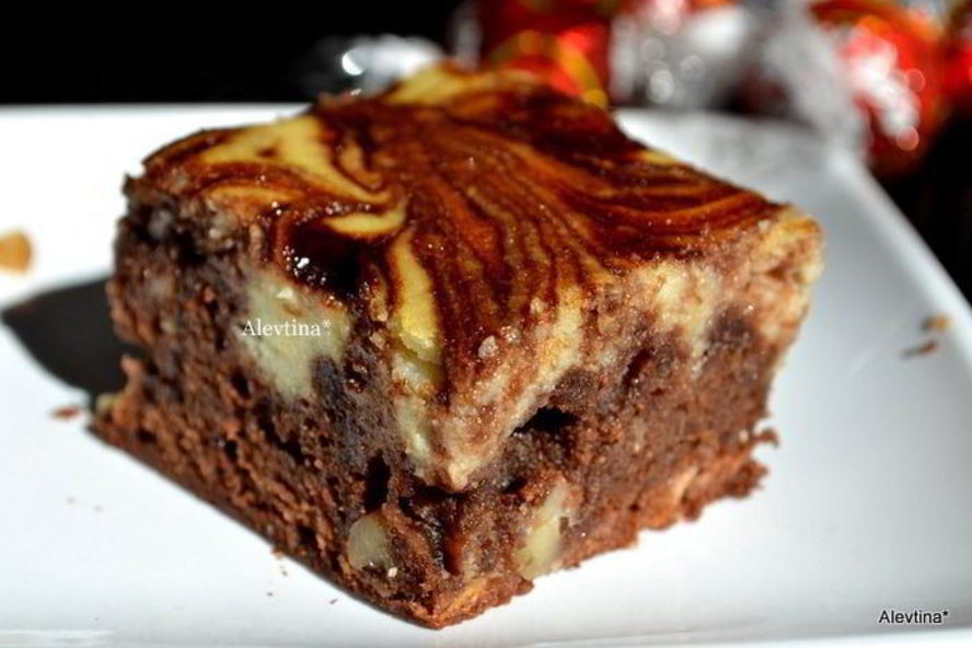 Рецепт брауни со вкусом амаретто и рикотты