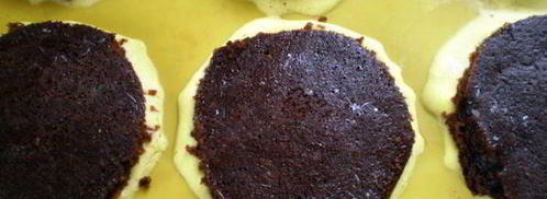 муссовое пирожное с персиком и смородиной. Шаг 10