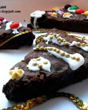 Пирожное Christmas tree brownies