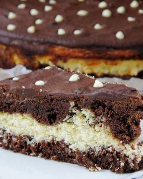 Творожно-кокосовый брауни