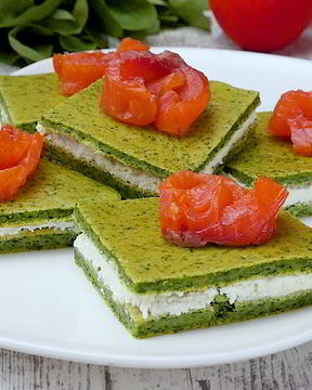 Закусочные пирожные со шпинатом