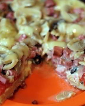 Быстрая пицца на сковороде