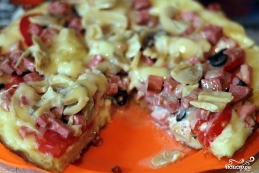 Рецепт быстрой пиццы на сковороде