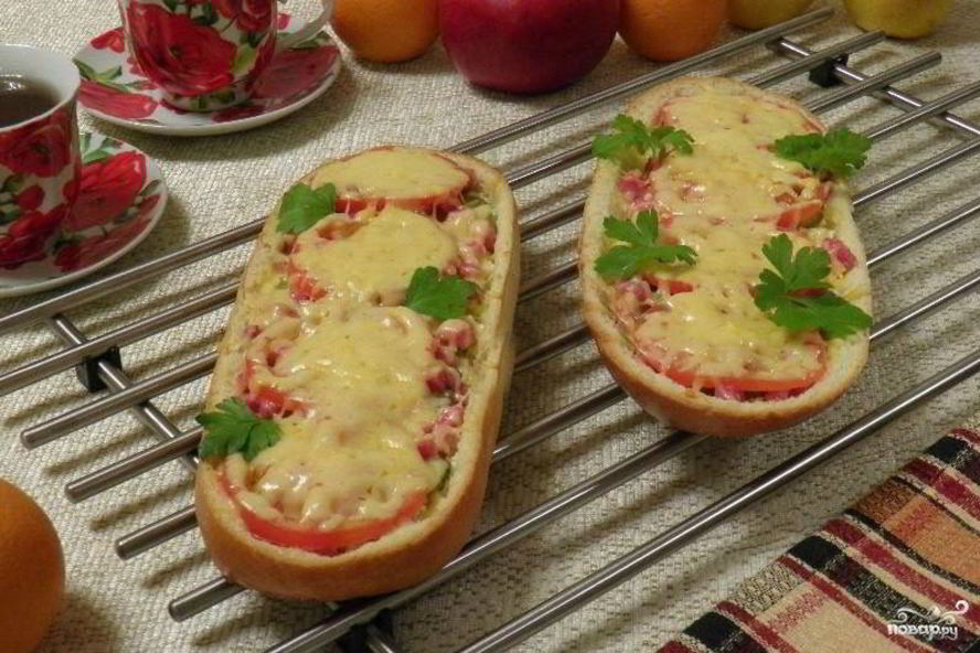 Рецепт домашней пиццы на батоне