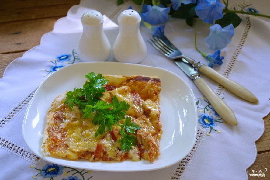 Рецепт пиццы из бездрожжевого теста в духовке