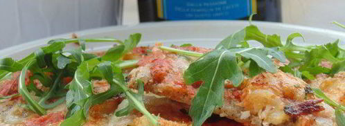 пицца на гречневой муке с острыми креветками и руколой. Шаг 6