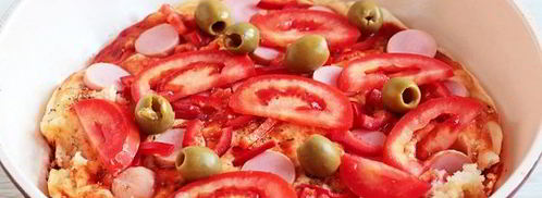 пицца на кефире на сковороде. Шаг 15