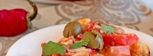 пицца на кефире на сковороде. Шаг 19