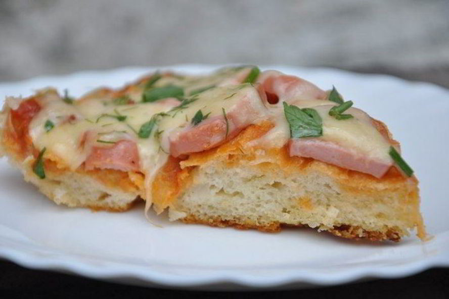 Рецепт пиццы по-дачному без выпечки