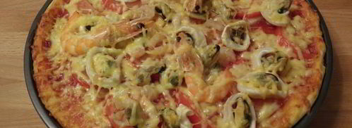 пицца с морепродуктами в духовке. Шаг 14