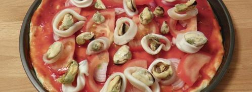 пицца с морепродуктами в духовке. Шаг 11