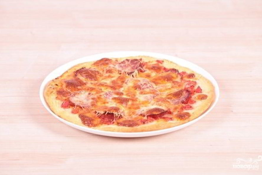 Рецепт пиццы с салями