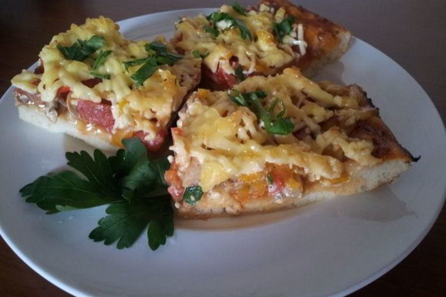 Рецепт пиццы с шампиньонами