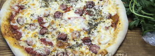 пицца с сосисками и помидорами. Шаг 11