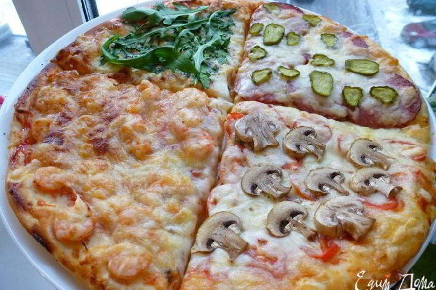 Рецепт пиццы времена года