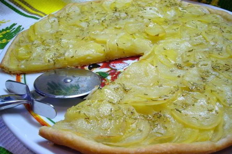 Рецепт постнаи пиццы бьянки с розмаринома и картофелема