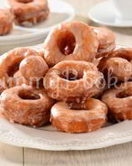 Пончики сахарные с глазурью
