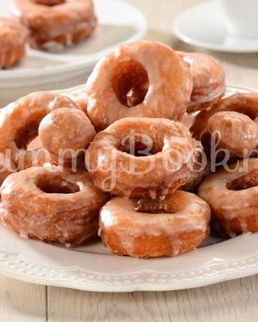 Пончики сахарные с глазурью