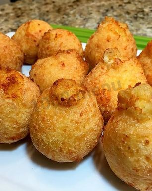 Сырные пончики с творогом