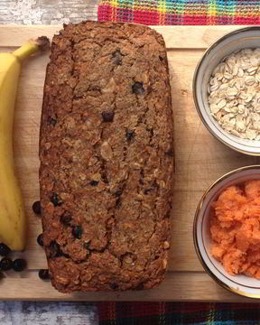 Овсяно-банананово-морковная коврижка