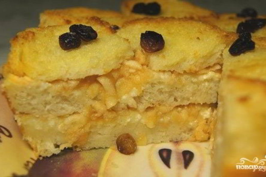 Рецепт шарлотки из сухарей с яблоками