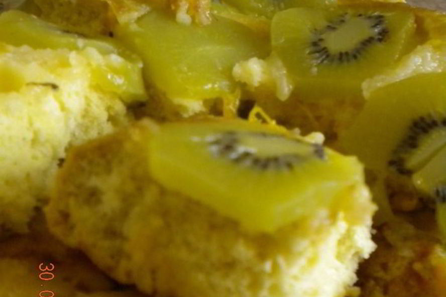 Рецепт шарлотки с киви и манго