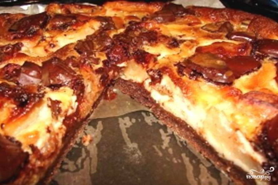 Рецепт шарлотки шоколадной с яблоками