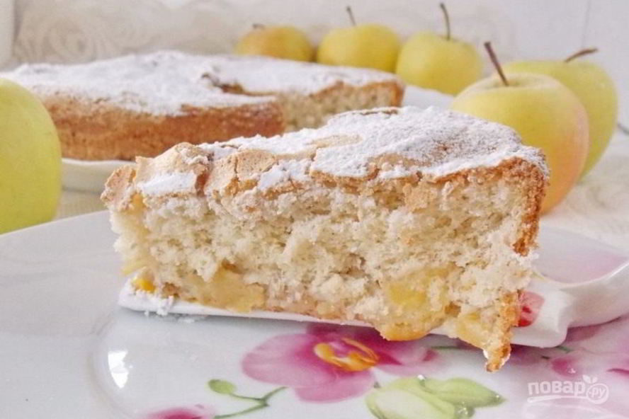 Рецепт шарлотки в духовке с яблоками